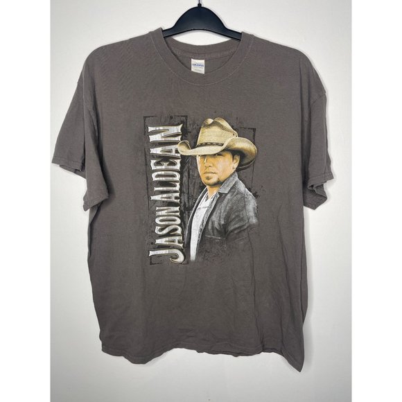 Jason Aldean T Shirt Adult Sz XL 2016 Six String Circus Tour Tee Gray Country - Picture 1 of 5
